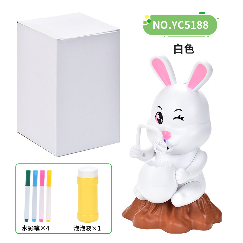 YC5188白色兔子泡泡机