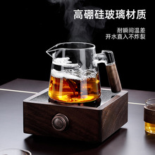 木把玻璃茶壶月牙过滤茶水分离绿茶泡茶器电陶炉煮茶透明功夫茶具