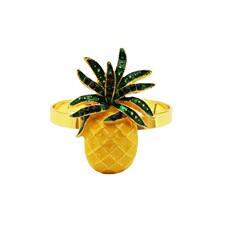 酒店摆台黄色菠萝餐巾扣餐巾环餐巾圈现货厂家批发