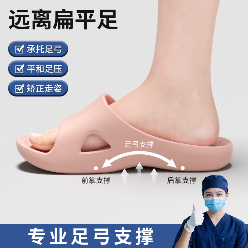 Medical Arch Support Slippers for Men 2026 Indoor Home Non-Slip Anti-Odor Bathroom Shower Operating Room Slippers for Women