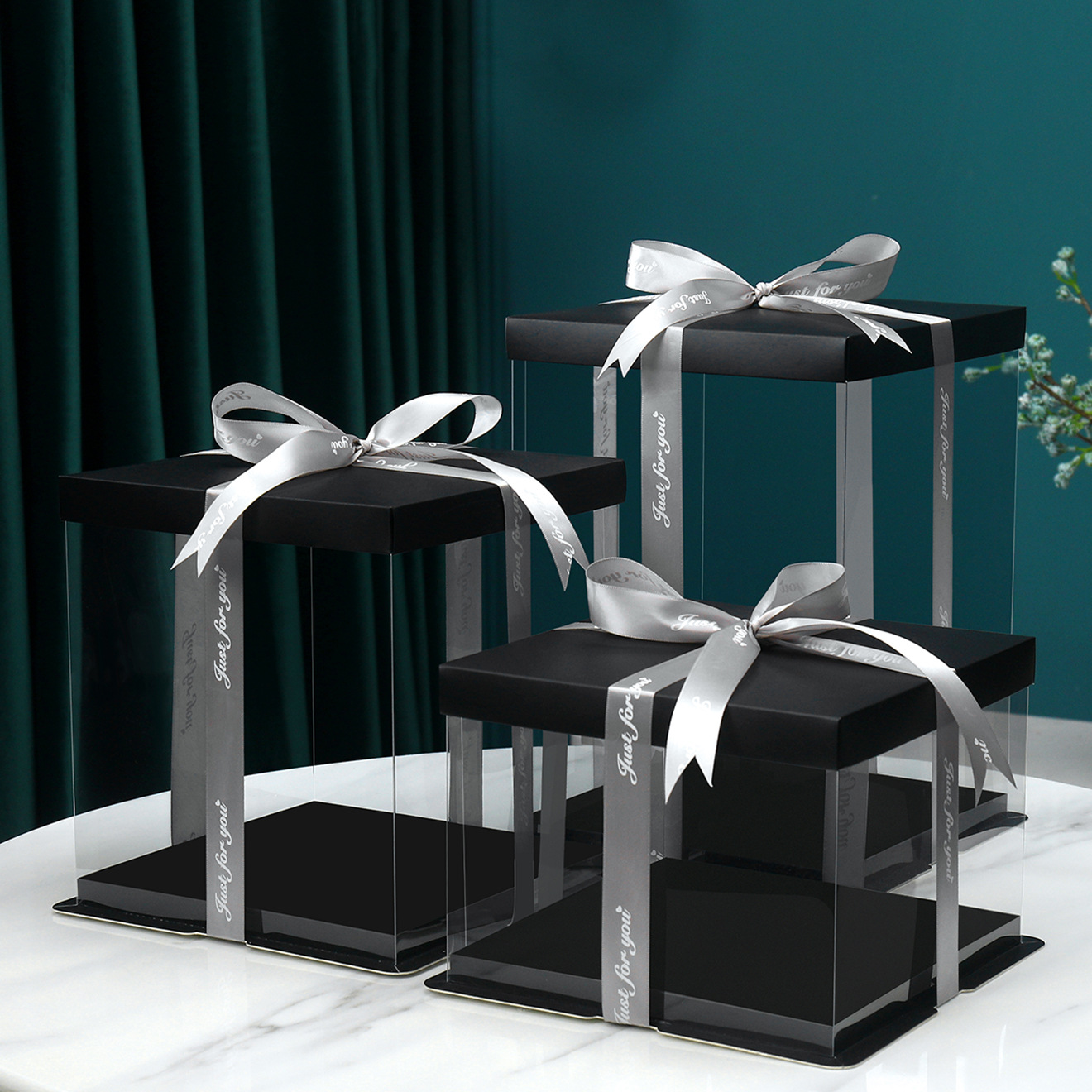 批发透明蛋糕盒4寸6寸8寸10寸加高生日烘焙蛋糕盒免费烫印LOGO