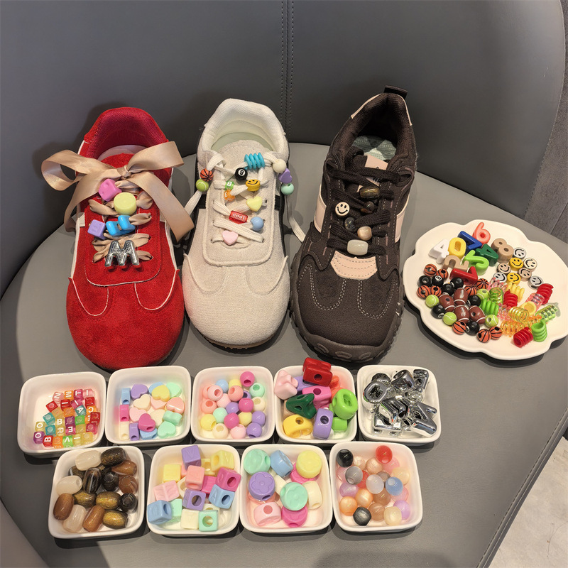 Creative DIY Shoelace Beads Shoe Charms Smiley Face Heart Letters Numbers Spring Shoe Decoration Accessories Event Gifts Creative DIY Shoelace Beads Shoe Charms Smiley Face Heart Letters Numbers Spring Shoe Decoration Accessories Event Gifts