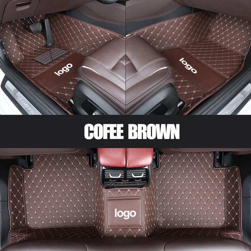 Cross-Border Leather Full-Coverage Car Floor Mats, Wear-Resistant and Easy to Care For, Car Floor Mats from the Source Factory, Dropshipping Available
