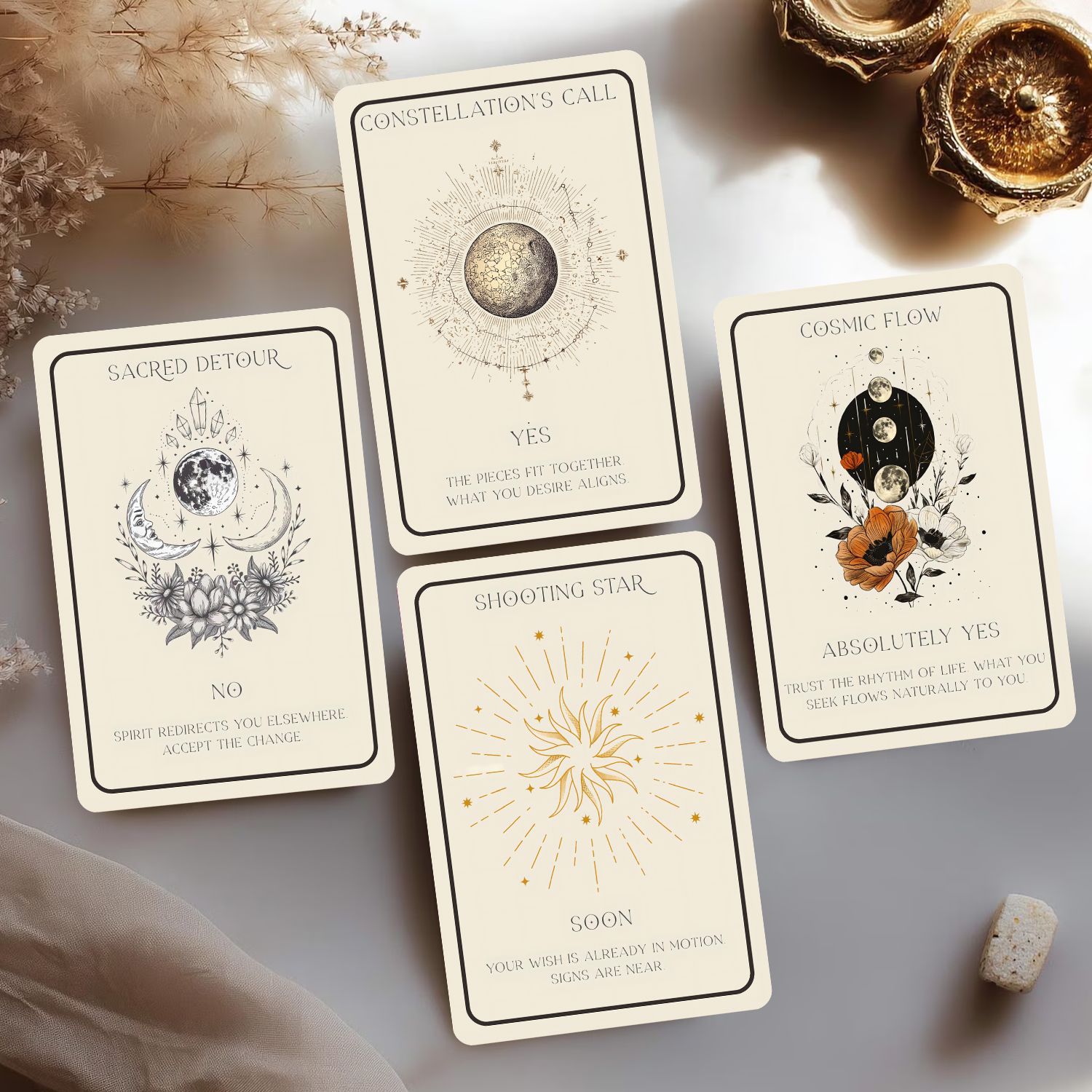 Bestseller: Cross-Border Dark Fantasy English Tarot Cards For Beginners, Celestial Oracle_voghion.com