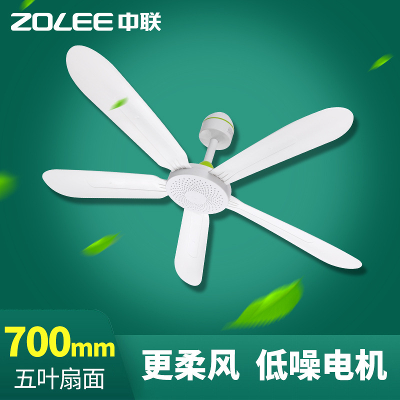 Zhonglian Fg10-70 Household Breeze Ceiling Fan Student Dormitory Strong Wind Mosquito Net Hanging Fan Five-Blade 700mm Electric Fan