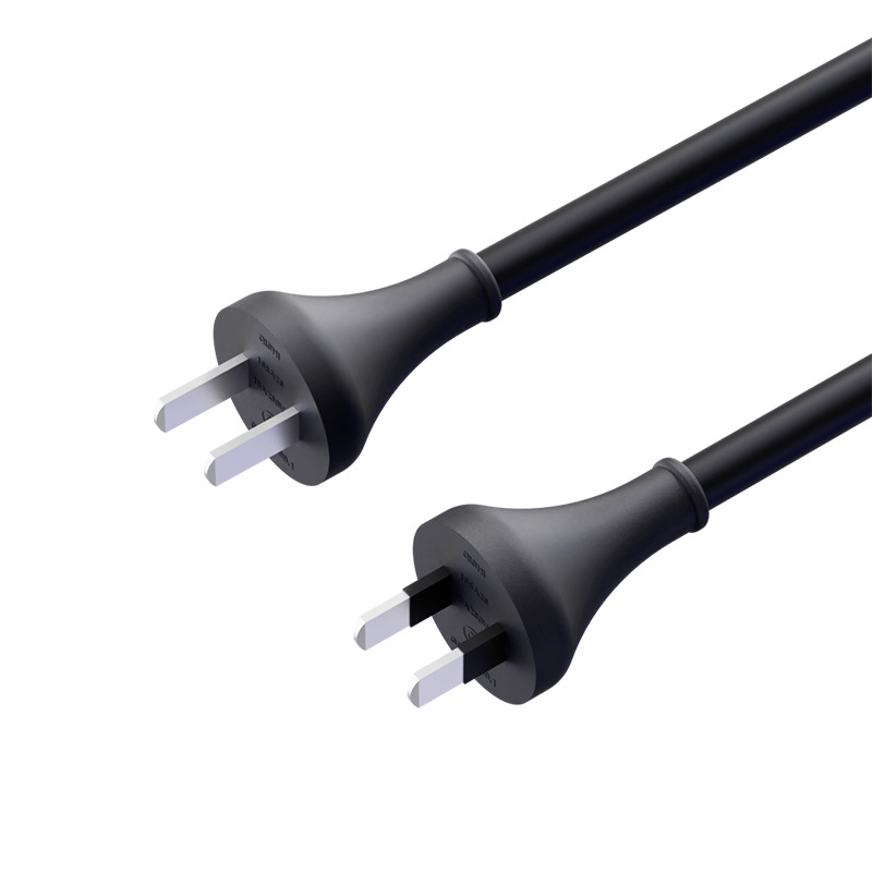 新国标精致时尚半包胶两插头电源线3C国内圆型两插打印机电视尾插