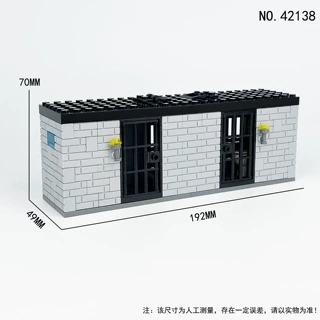 酷高小颗粒积木天窗监狱42138囚犯绝地求生黑屋跨境批发警察局