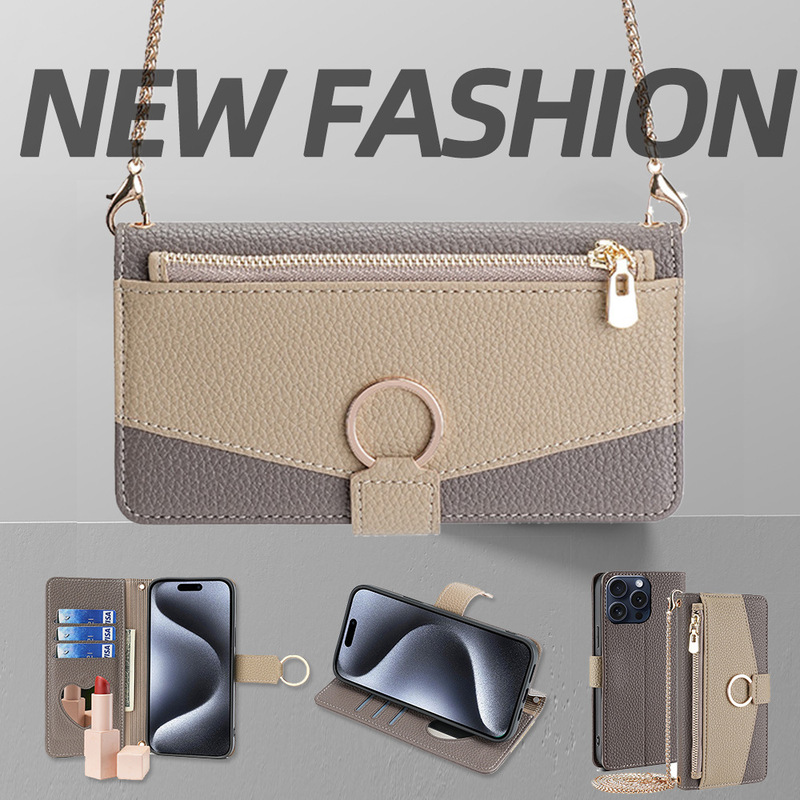 Suitable for Iphone16 Pro Flip Protective Case Apple 17 Card Phone Case 13 Lanyard 12 Stand 15 Leather Case