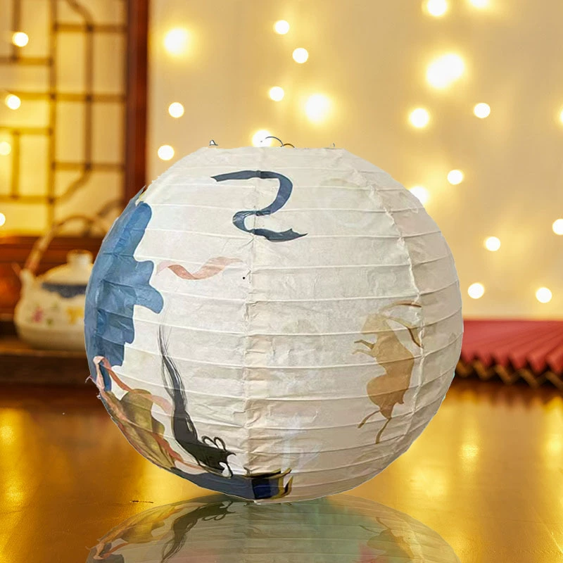 2025 New Style Fortune Mid-Autumn Festival National Style Lanterns National Day Decoration Handmade Lanterns Shopping Mall Window Spring Festival Lanterns