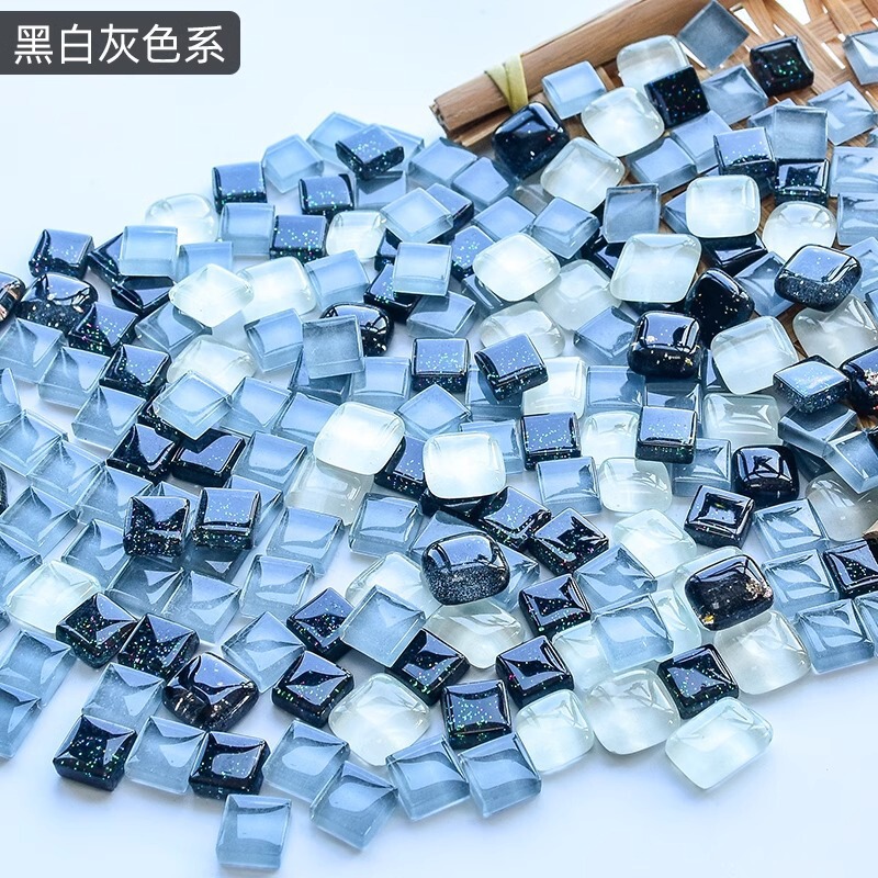 200克diy多元闪粉马赛克集合水晶自由石玻璃儿童手工材料颗粒|undefined