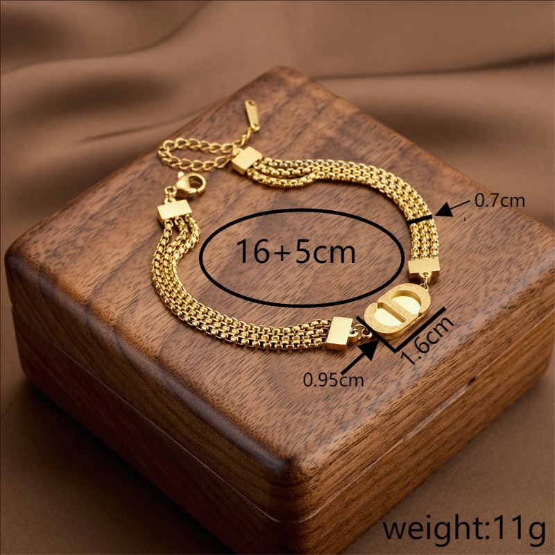 Joyas transfronterizas europeas y americanas Pulsera de acero de titanio de todo fósforo Versión coreana del temperamento bohemio Pulsera de acero de titanio que no se desvanece Joyería femenina