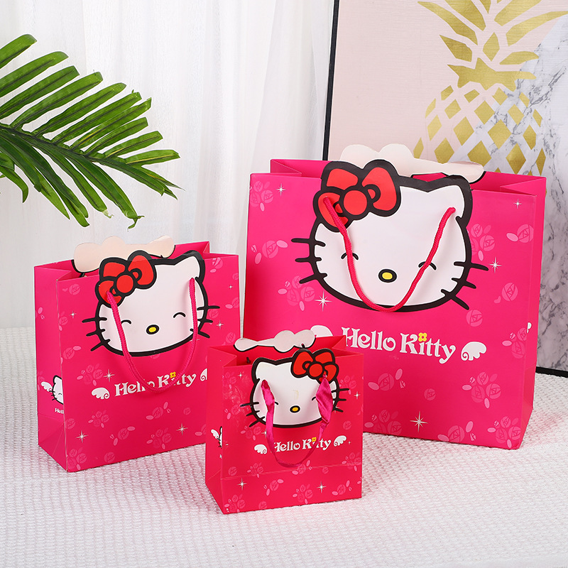 六一儿童节卡通礼品袋高级感手提袋KT猫小学生生日礼物包装纸袋子