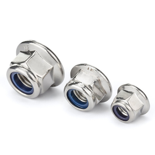 304316 stainless steel nylon flange anti-loosening self-locking nut flange nylon locking nut custom special-shaped nut