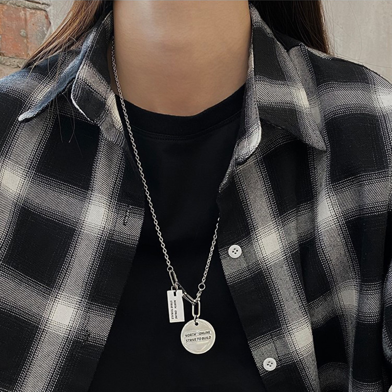 Otoño y invierno minimalistas collares colgante de goteo de Feng Shui mujeres chaqueta larga suéter cadena casual accesorios de lujo ligero