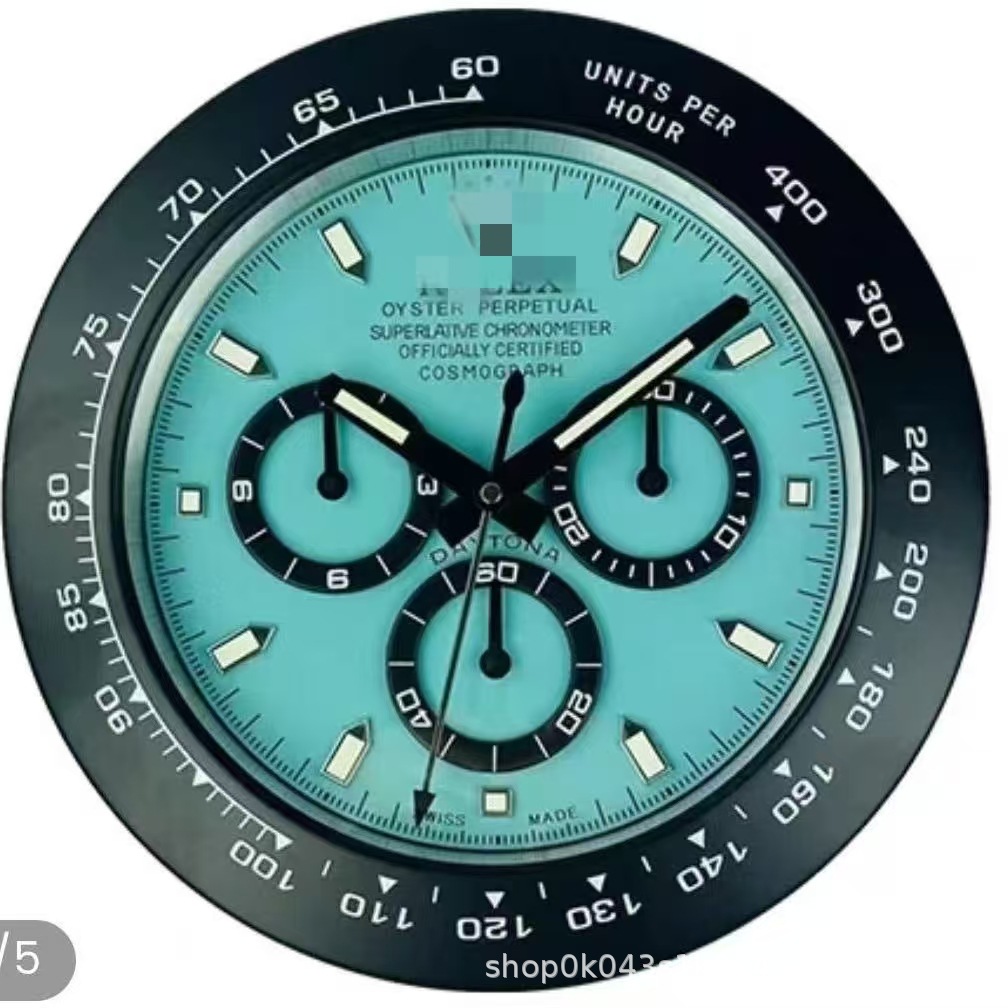 14inch Röchler Wall Clock with Metal Case, Luminous Sweeping Seconds Hand, Silent, Suitable for European-Style Hall Rooms