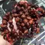 天然颜色猫眼红虎石手串