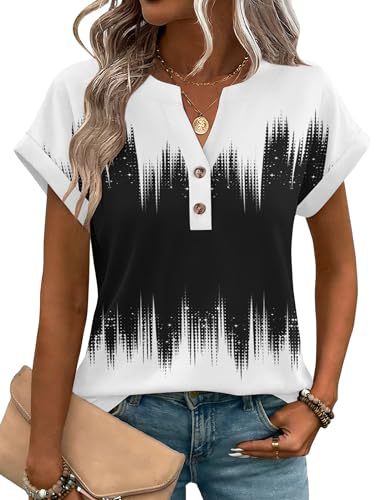 2026 Cross-Border Foreign Trade Independent Site Summer New Heart-Shaped Flower Print Versatile V-Neck_ecoleips.com