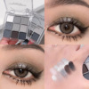 DIKALU Transparent acrylic matte eyeshadow palette, eye shadow, earth tones, 9 colors
