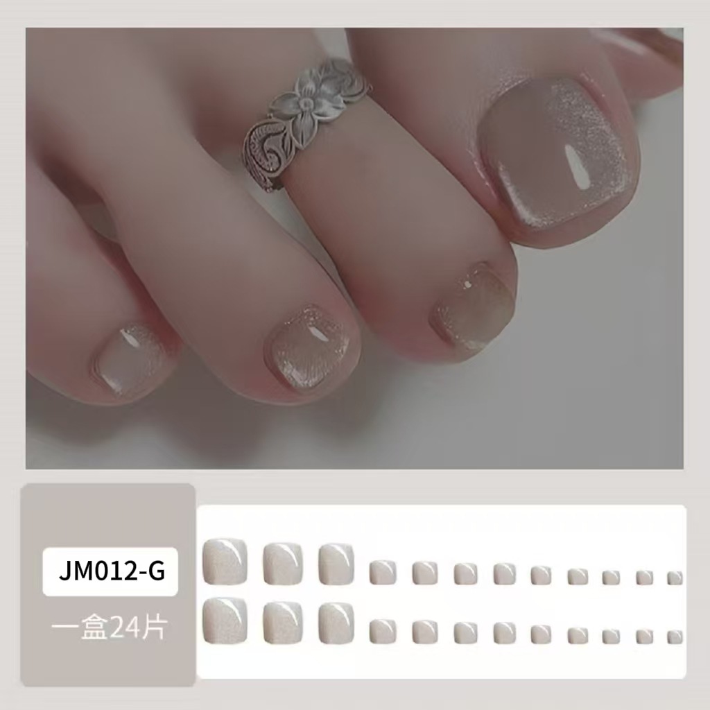 Nuevo ojo de gato de cristal para usar uñas de pie pie pie parches de uñas de pie blanqueantes claras de luna blancas usables