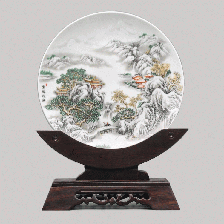 Mahogany peace buckle ornament base jade peace buckle wooden frame solid wood base black catalpa wood base bracelet stand