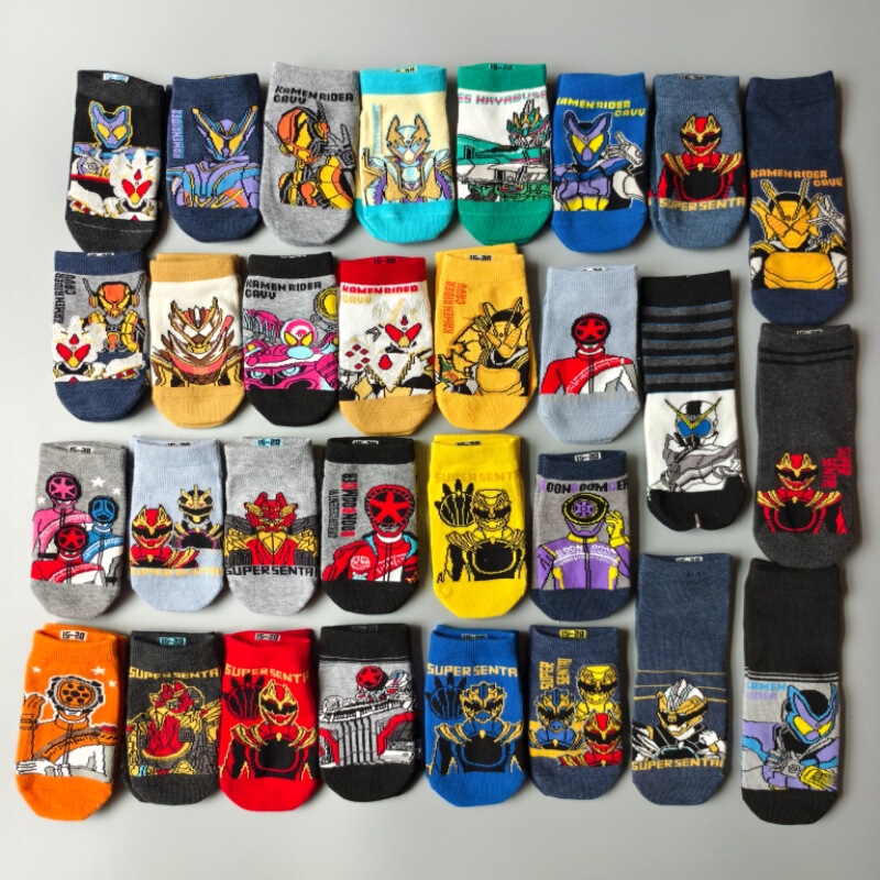 Original Japanese-Style Armor Warriors Cartoon Anime Children's Cotton Ankle Socks New Style Straight Ankle Socks
