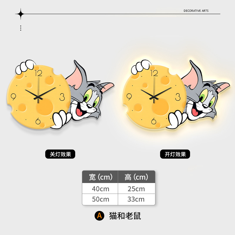クリームスタイルのリビングルームテーブル壁時計壁掛けレストランサイレントモダンスタイルシンプルクリエイティブ時計2025新しい壁画|undefined