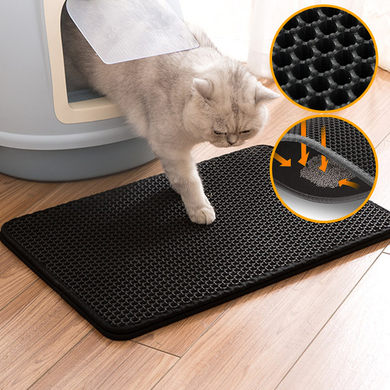 厂家现货猫砂垫 防带出猫砂盆猫咪抓板垫防溅防滑垫双层猫砂垫|undefined