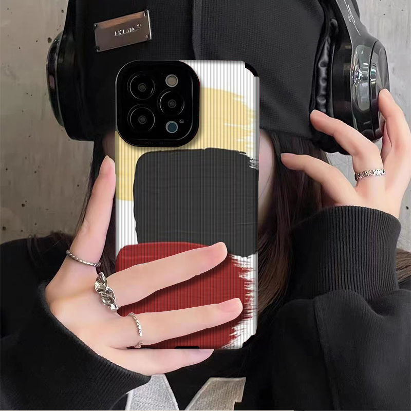 Phone Case For Iphone 11 12 13 14 15 Pro Max Lambskin Effect Cover_voghion.com