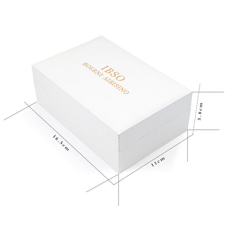 IBSO reloj traje caja de regalo blanco cuadrado caja de joyería caja Flip cubierta caja de regalo caja de recuerdo