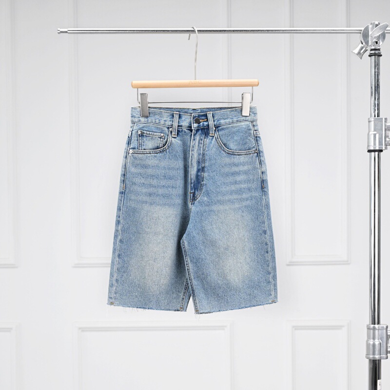 Warren Hailong | Ashley American Retro Hot Pants, Fashionable and Versatile Blue Bermuda Summer Denim Shorts for Women