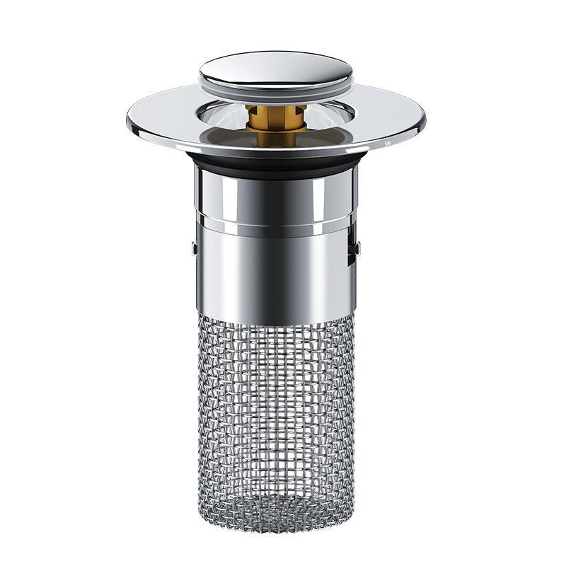 Nuevo filtro de acero inoxidable, núcleo de rebote del lavabo, lavabo de presión, lavabo, antiolor, antibloqueo, tapón de fugas