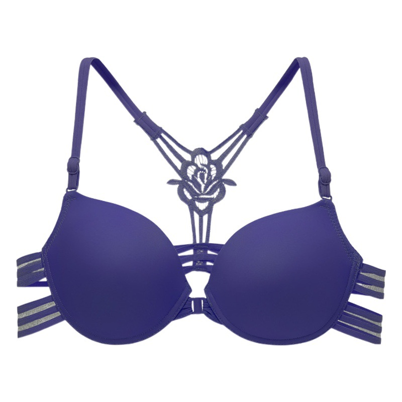 Fábrica de stock de sujetadores de hebilla delantera, cinturón de hombro en forma de Y, ropa interior de moda sin marcas