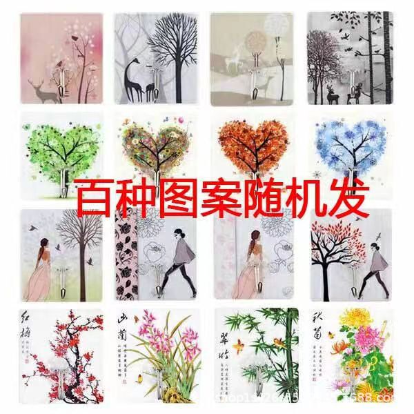 Pattern Adhesive Hook Cute Strong Hook Bathroom Kitchen Toilet Punch-free Cartoon Cute Dormitory Advertising Hook