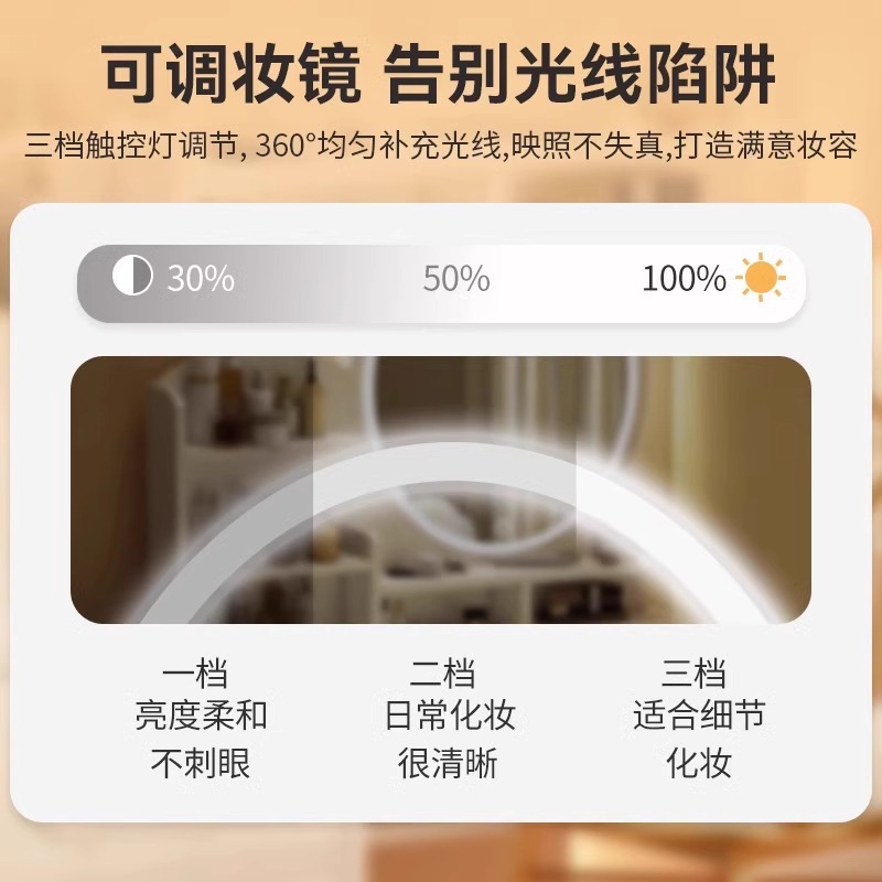 Tocador de estilo crema Dormitorio simple y moderno pequeño gabinete de maquillaje todo en uno 2024 nuevo escritorio de maquillaje tocador