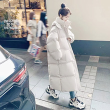 新款加厚棉服过膝超长面包棉衣宽松保暖棉袄外套冬季大码男女同款