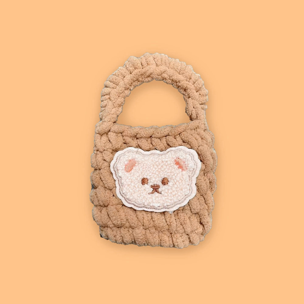 Bolso marrón oso + botón