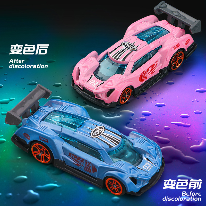跨境1:64温感变色滑行合金车模型儿童仿真赛车玩具摆件男孩汽车|undefined