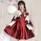 Hanfu Women's Collar Skirt Student's Ancient Costume Long Fairy Daily Costume Wide Sleeve Chinese Style Kimono