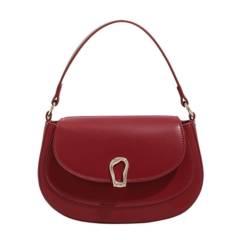 Retro universal red phone bag for bride, high-end