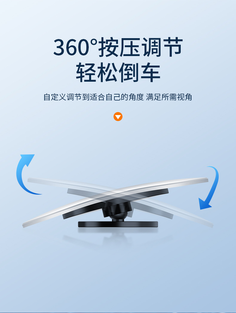 Car two-row rearview mirror rear auxiliary car high-definition blind spot mirror door getting off observation mirror universal type