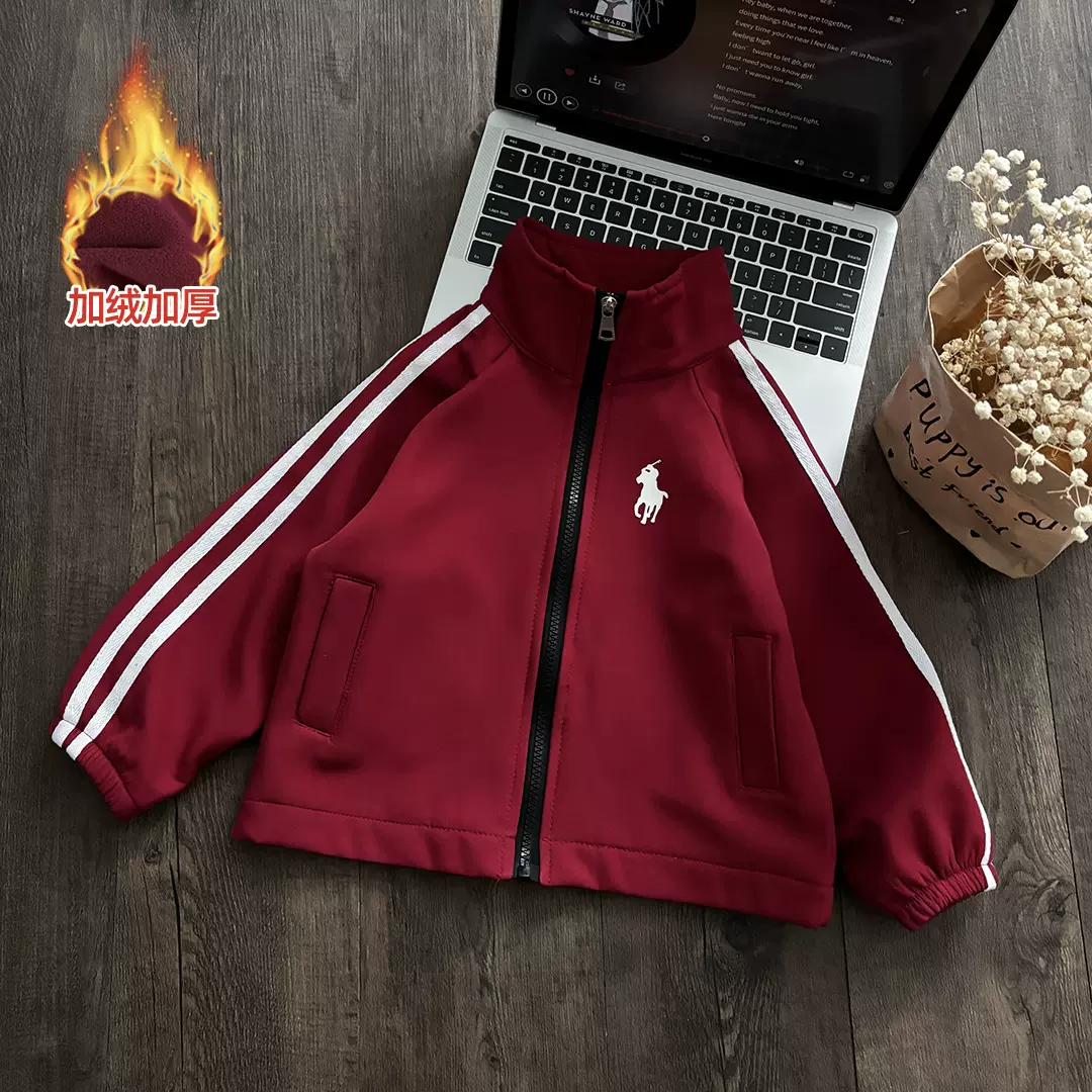 2025儿童冲锋衣韩版拉链外套男女童加绒保暖口袋款外套