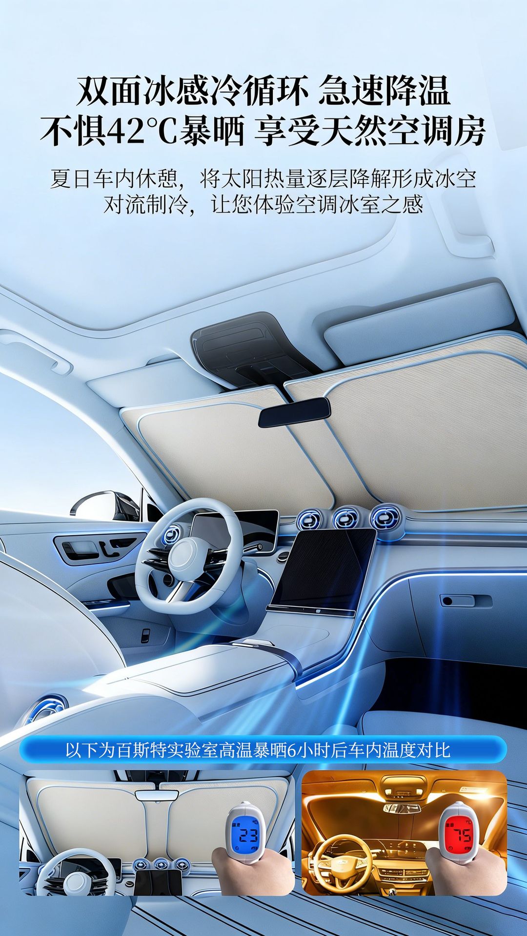 Car Sunshade Curtain, Car Sunshade Shield, Front Windshield Sunshade, Sun Protection Shield, Heat Insulation Sunshade Cover