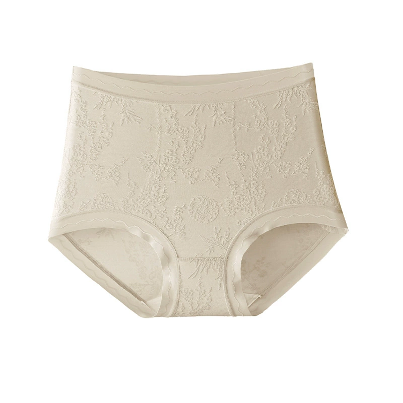 美宅 Underwear, кружевные брюки, антибактериальные шелковые длинные брюки, высокая талия, плюс размер