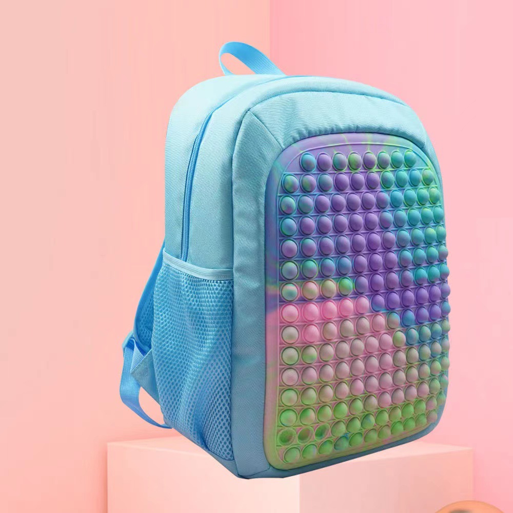 Mochila escolar de silicona “Rata Asesina” – Estilo creativo con burbujas, diseño llamativo para estudiantes
