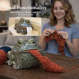 跨境新品Whimsical Toad Tissue Box Cover趣味蟾蜍纸巾盒固定器