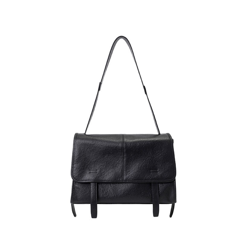 Vintage Cowhide Messenger Bag Large Capacity Commuter Shoulder Crossbody Tote Bag Premium Genuine Leather Handbag For Women - Thumbnail 5