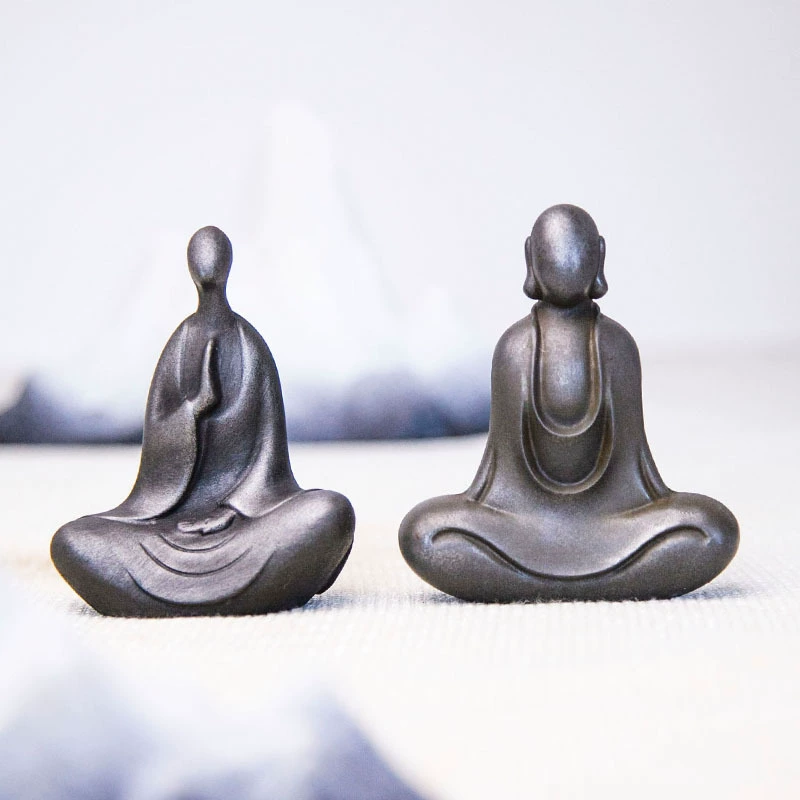 Новый китайский национальный стиль, без лица—статуя Будды, Zen декоративное исследование, обучение, чайная чашка, хэндмрафт из чугуна, домашнее убранство