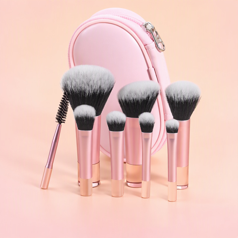 Cross-Border Makeup Brush Mini 10-Piece Set with Crystal Handles, Travel Powder Brush, Contouring Blush, Eyeshadow Brush, Beauty Tools