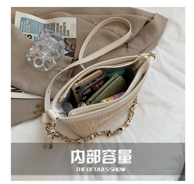Korean Fashion Straw Woven Messenger Small Square Bag display picture 14
