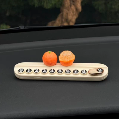 Nömrəli dayanma kartı Good Luck, Temporary Parking - pair-of-oranges-white-aromatherapy-stop-sign